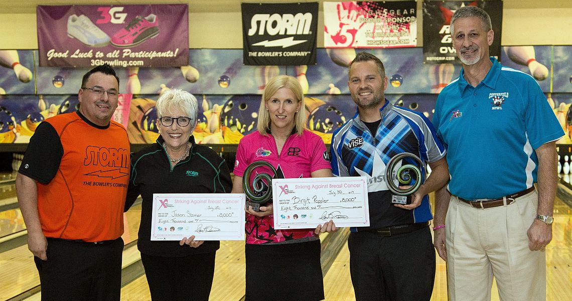 Brad Miller, Natalie Cortese Pace PBA-PWBA Striking Against  Breast Cancer Mixed Doubles Qualifiers